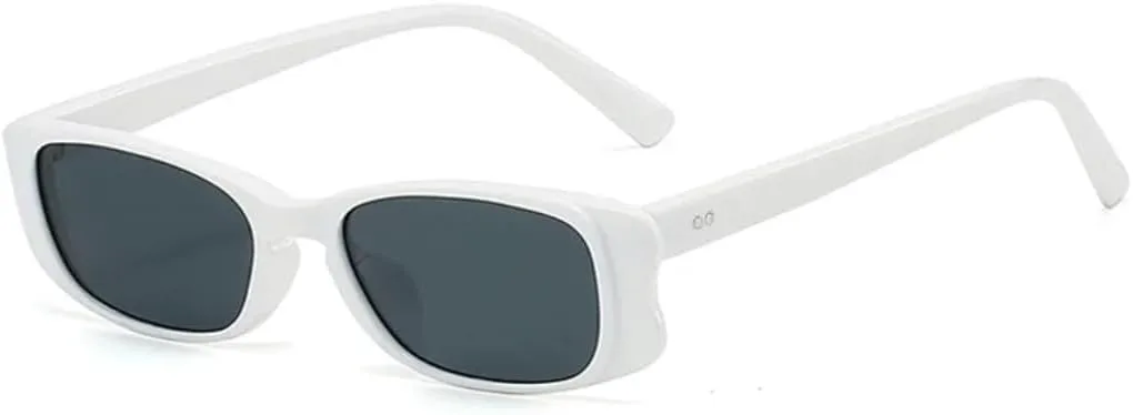 

Винтажные маленькие солнцезащитные очки для женщин, модные очки с заклепками, женские роскошные очки с защитой от УФ-излучения UV400 HHZZYVY, White-black