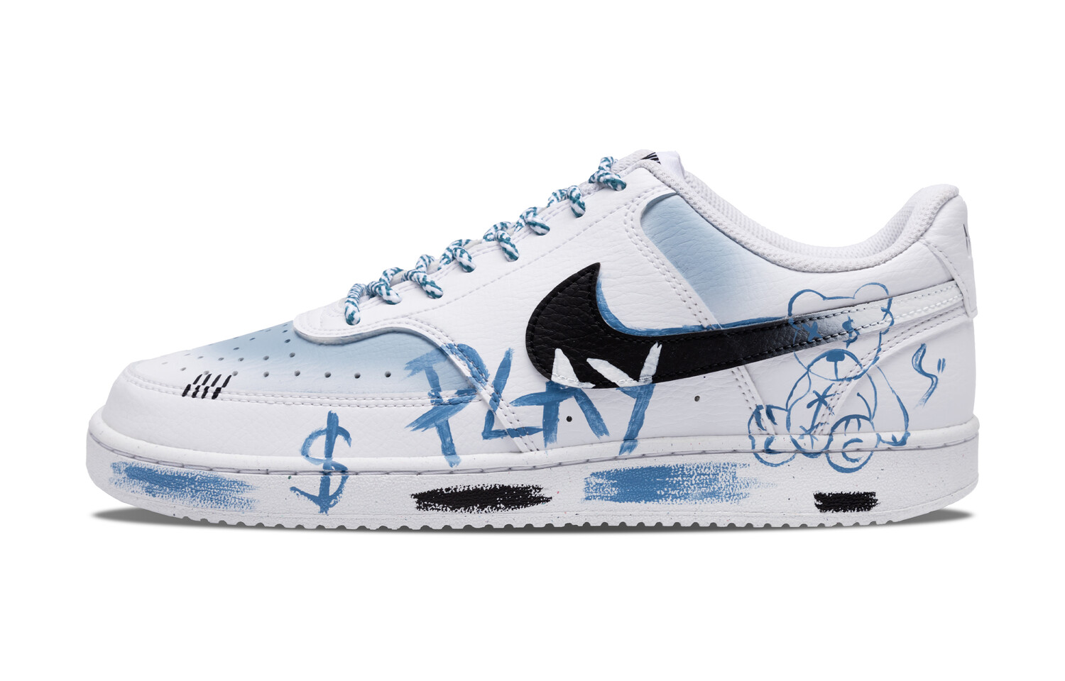 

Кроссовки Nike Court Vision 1 Skateboarding Shoes Men Low-top Blue/white, голубой, Синий, Кроссовки Nike Court Vision 1 Skateboarding Shoes Men Low-top Blue/white, голубой