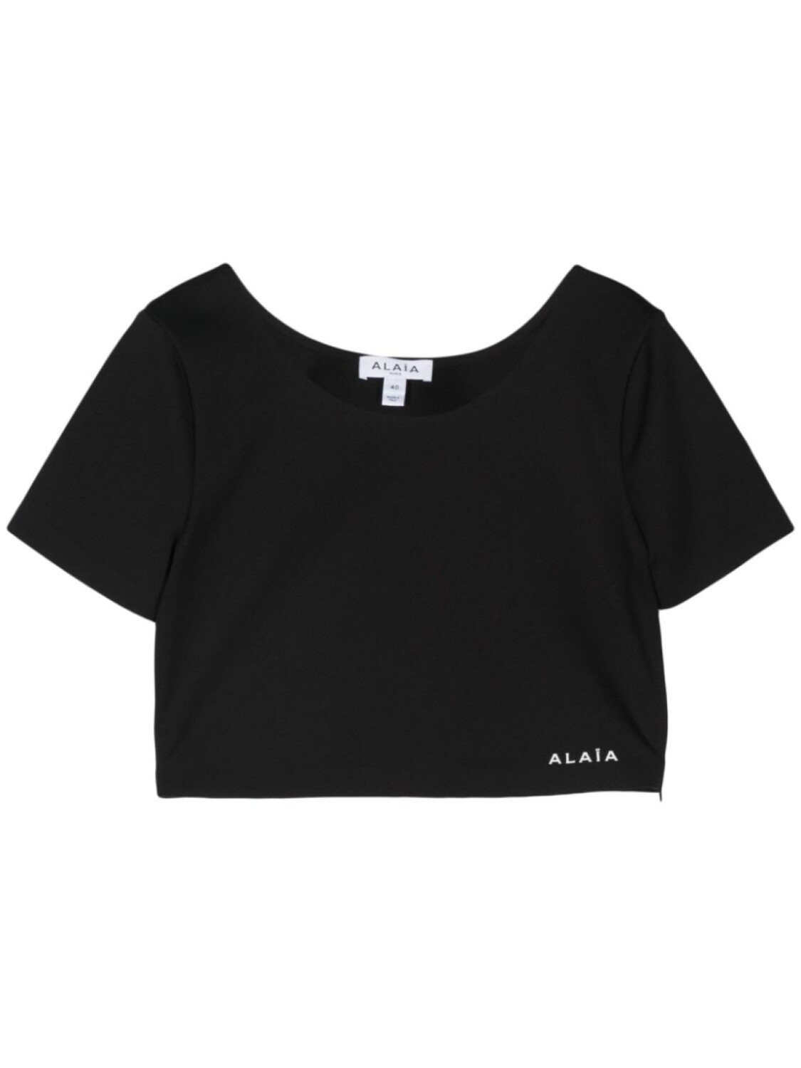 

Alaïa укороченная футболка Sculpting, черный