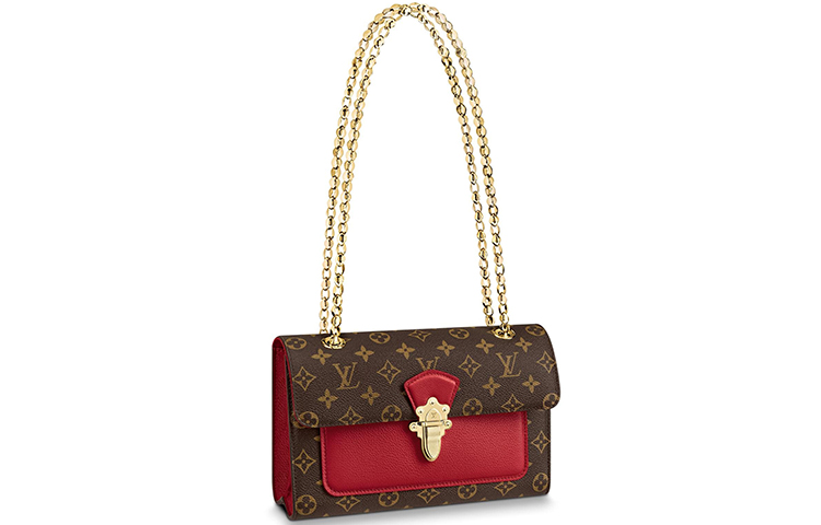 

Сумка Victoire Canvas с кожаной сумкой через плечо, женская сумка через плечо LOUIS VUITTON