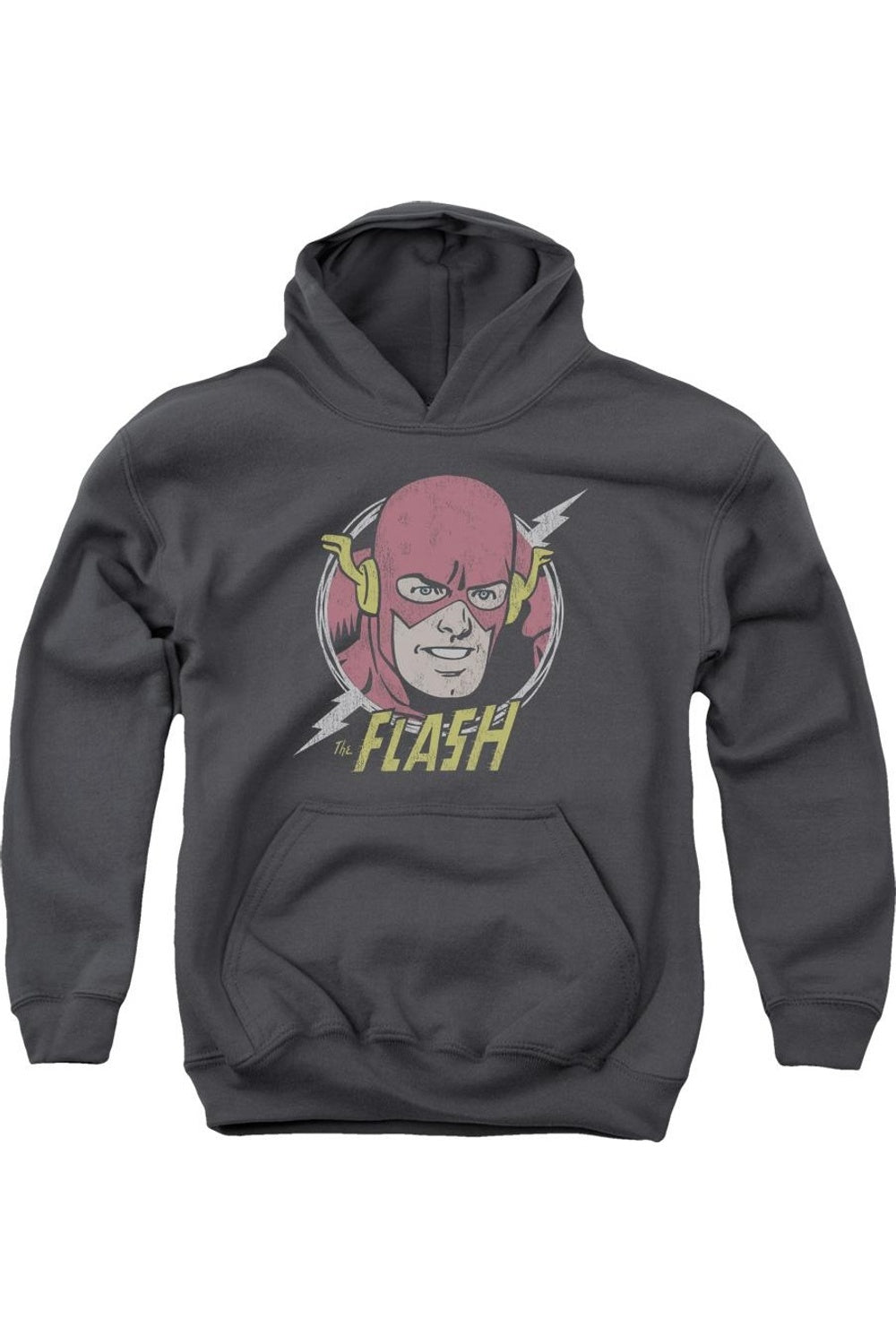 

DC Comics Футболка с капюшоном Flash Vintage Voltage для молодежи Gildan, Charcoal