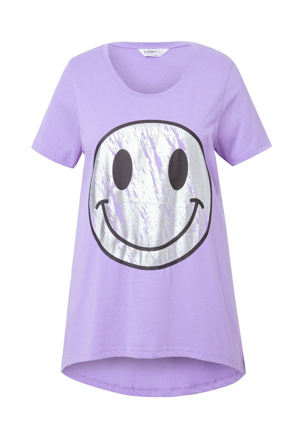 

Футболка с принтом A-LINE METALLIC SMILEY Angel of Style, фиолетовый