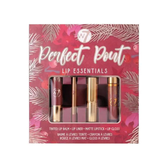 

Набор косметики Set de Regalo Navidad Perfect Pout Lip Essentials W7, Set 4 productos