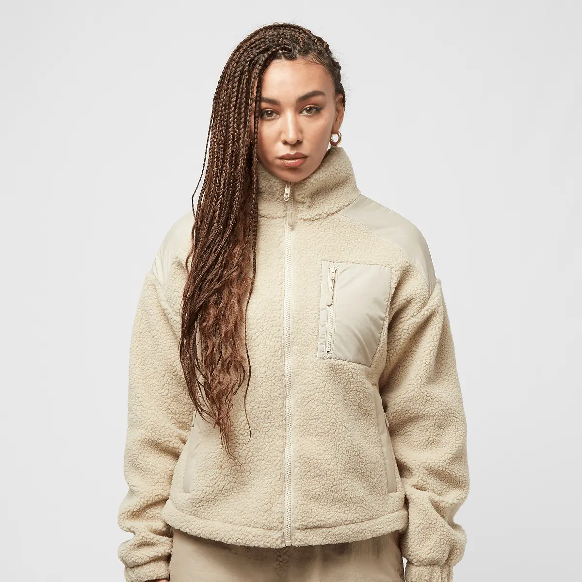 

Куртка Urban Classics Ladies Sherpa Mix Jacket, бежевый/бежевый