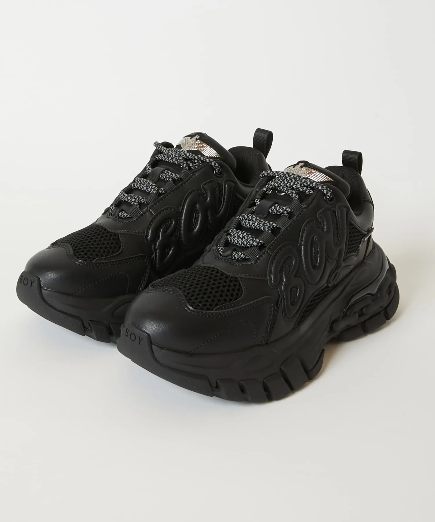 Унисекс кроссовки на платформе BOY PLATFORM SNEAKERS BOY LONDON чёрные