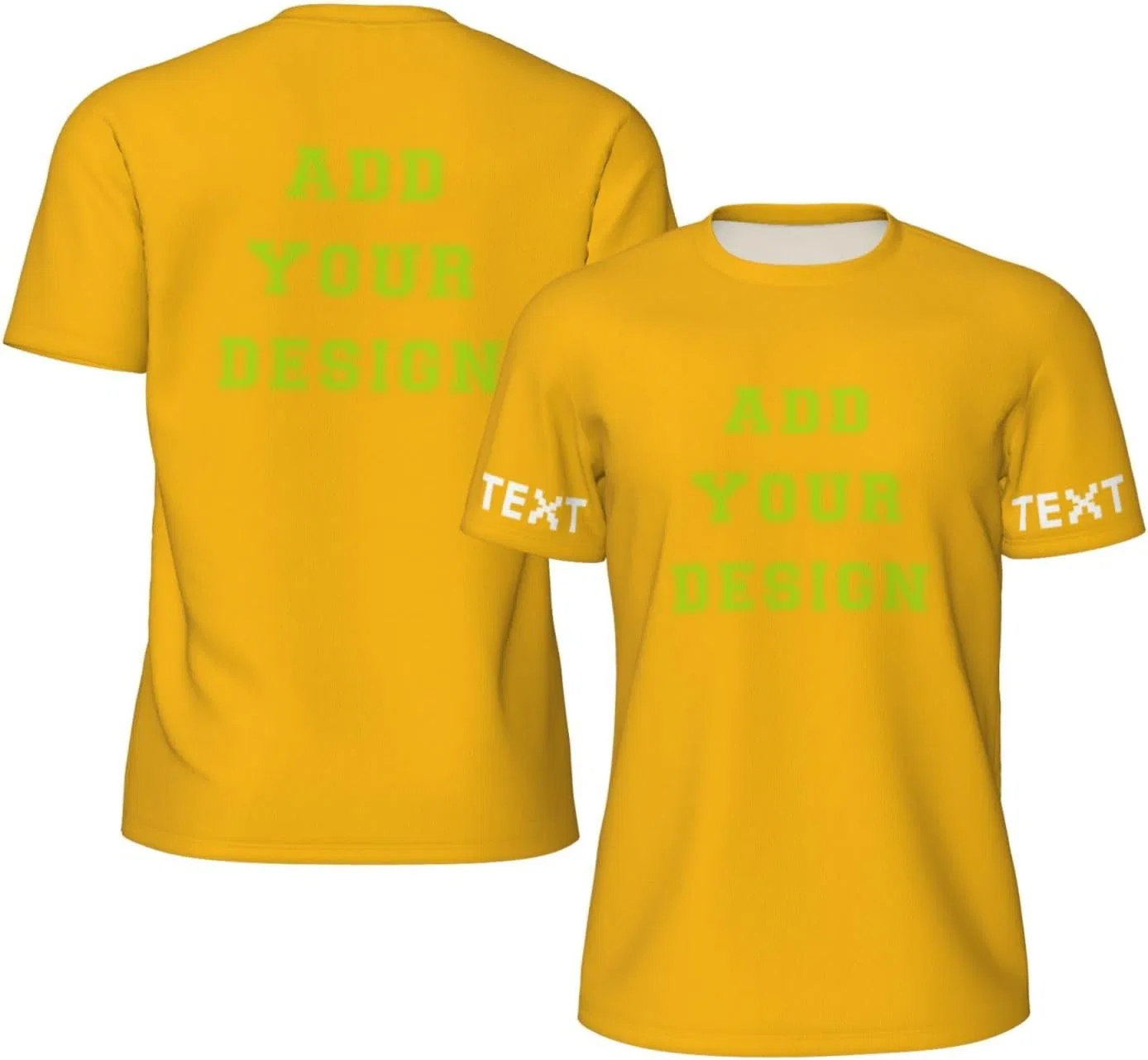 Футболка с фотографией, 100% полиэстер, Generic, мужская, Yellow