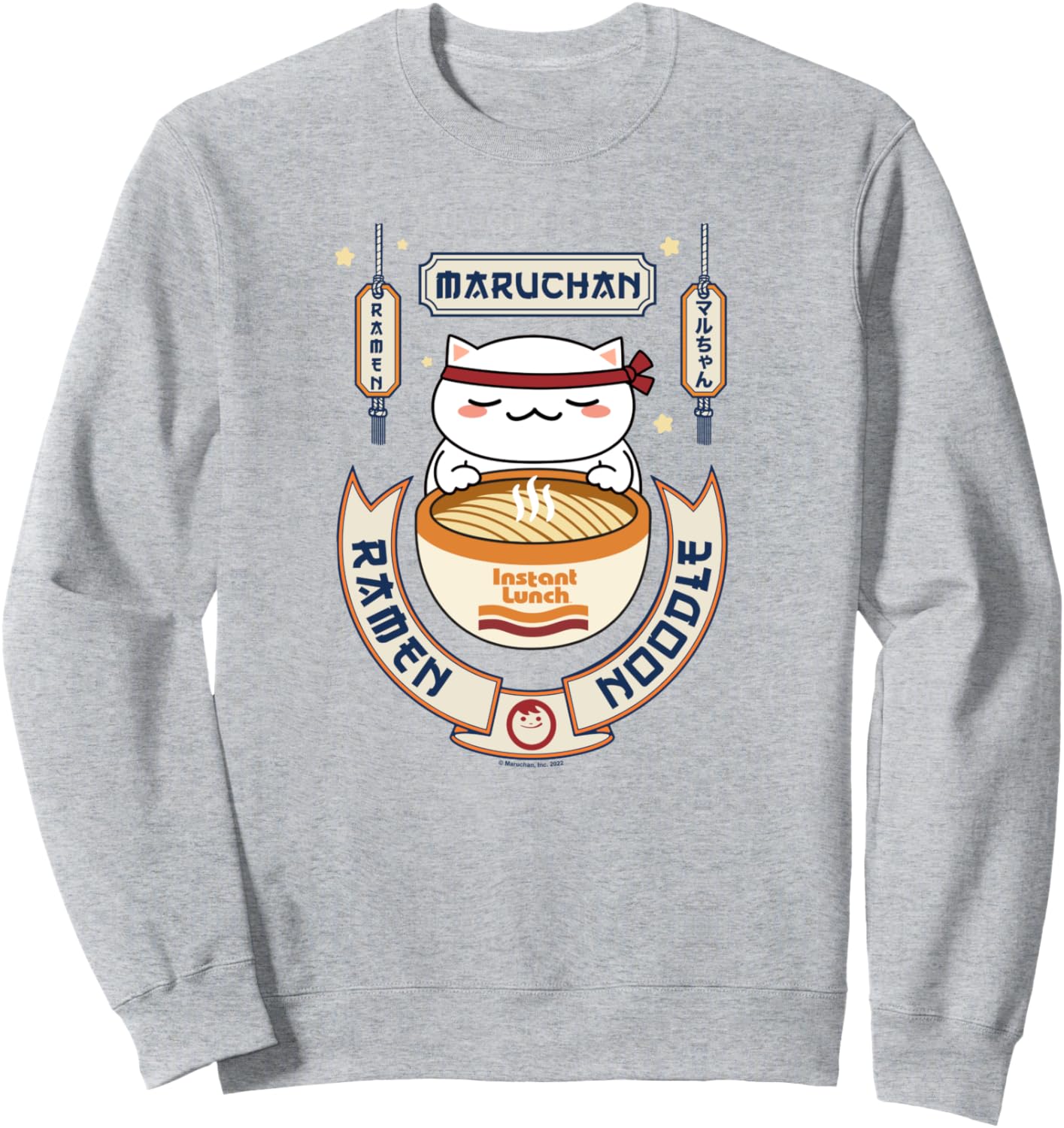 

Толстовка Maruchan Instant Lunch Kawaii Cat Ramen Noodle Bowl, серая Maru-Chan, Серый, Толстовка Maruchan Instant Lunch Kawaii Cat Ramen Noodle Bowl, серая Maru-Chan
