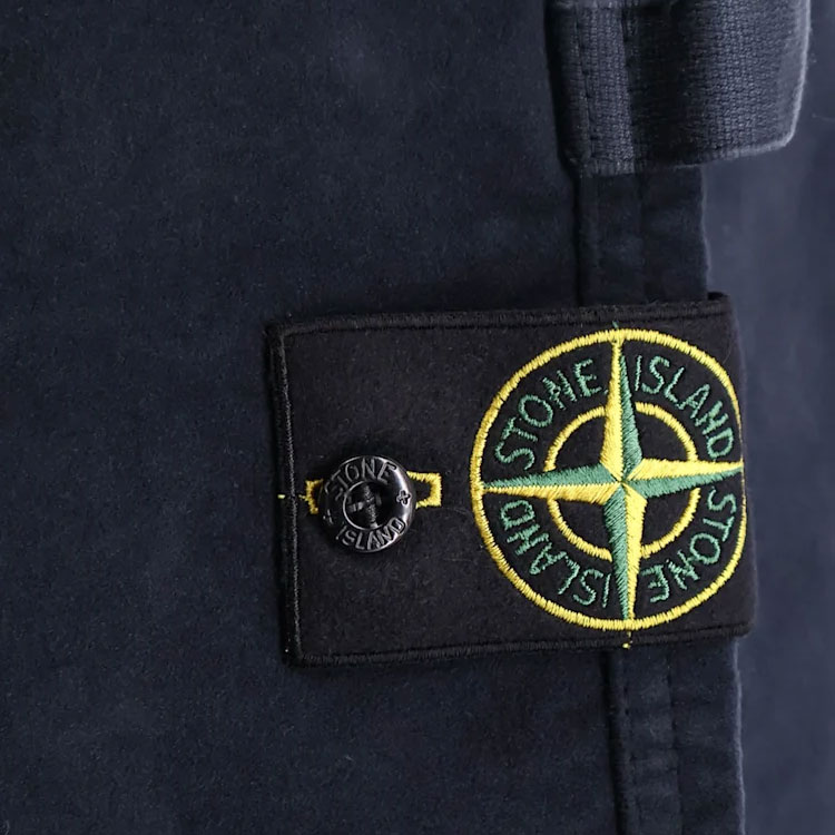 Брюки из бархата на пуговицах STONE ISLAND, синий — фото 4