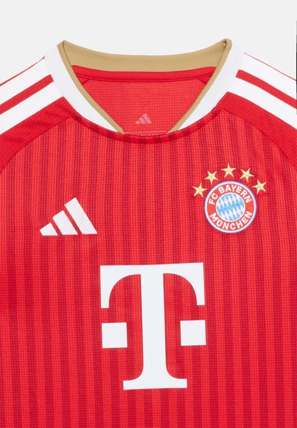 Футболка Adidas Performance FC Bayern Home Kids Print, цвет ярко-алый/белый — фото 4