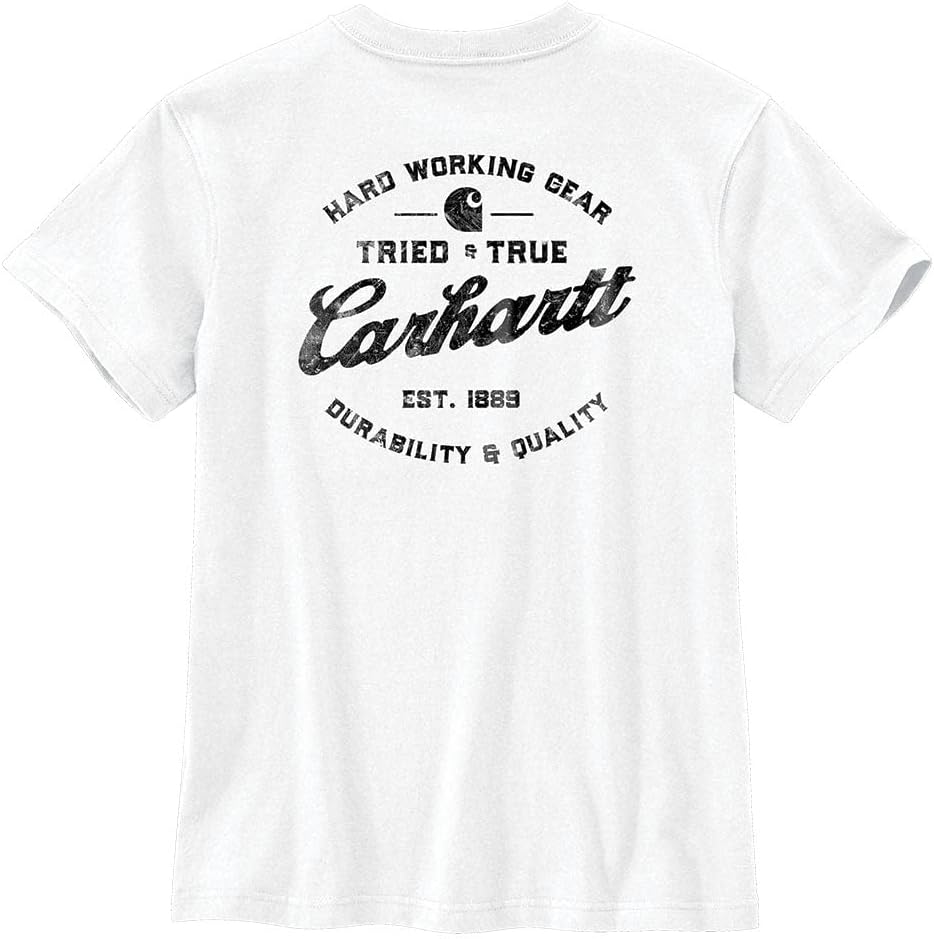 

Carhartt Women's 104687 футболка с принтом Tried and True, White, Белый, Carhartt Women's 104687 футболка с принтом Tried and True, White
