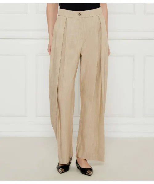 

Брюки Flare fit Pinko, бежевый