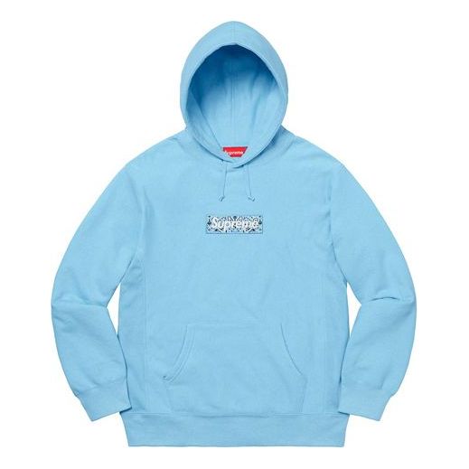 

Толстовка fw19 week 16 bandana box hooded sweatshirt Supreme, голубой