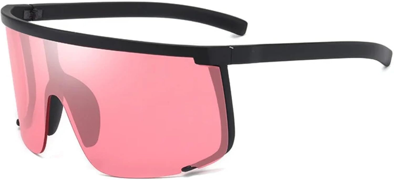 

Мужские солнцезащитные очки большого размера, солнцезащитные очки-щитки в полуободковой оправе для женщин, защитные очки с защитой от УФ-излучения UV400 VVTWSSW, Black-red