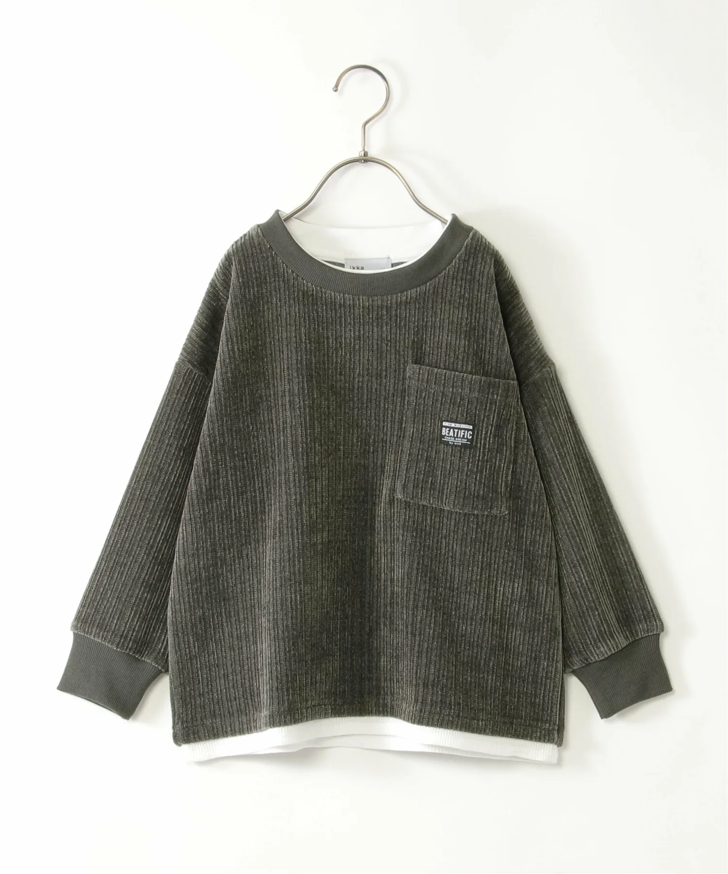 Многослойный пуловер с вырезанными карманами (120–160 см) Ikka, Dark Gray