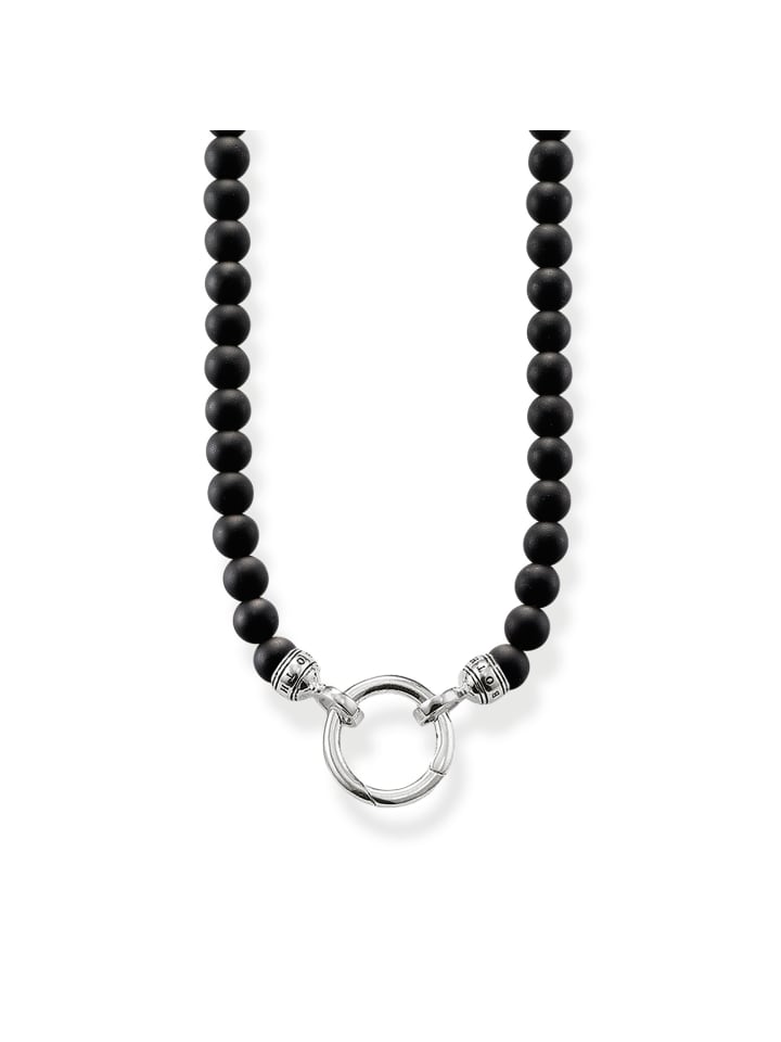 

Thomas Sabo Колье из обсидиана в серебряном и черном исполнении
