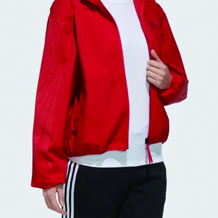 Куртка женская светло-алая / соус-фиолетовая Adidas, алый/фиолетовый — фото 4