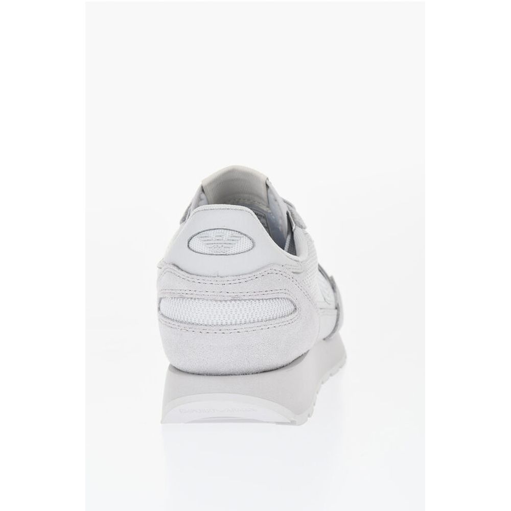 Низкие кроссовки с логотипом и контрастными шнурками Armani, Gray — фото 2