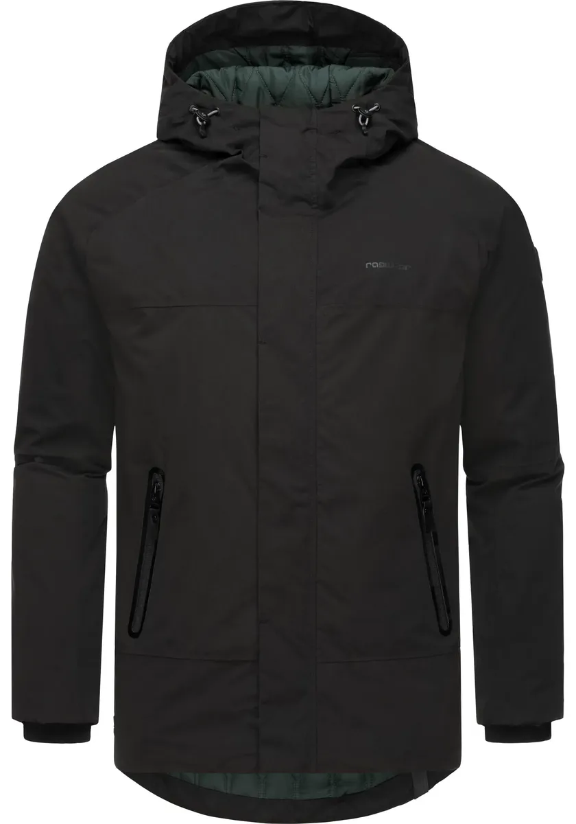 

Зимняя куртка Ragwear "Hatar", с капюшоном, стильная мужская уличная куртка с большим капюшоном, черный