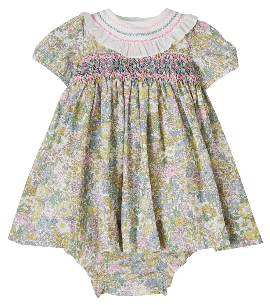 Комплект Baby Charlotte из хлопкового платья и панталон Pepa London, мультиколор