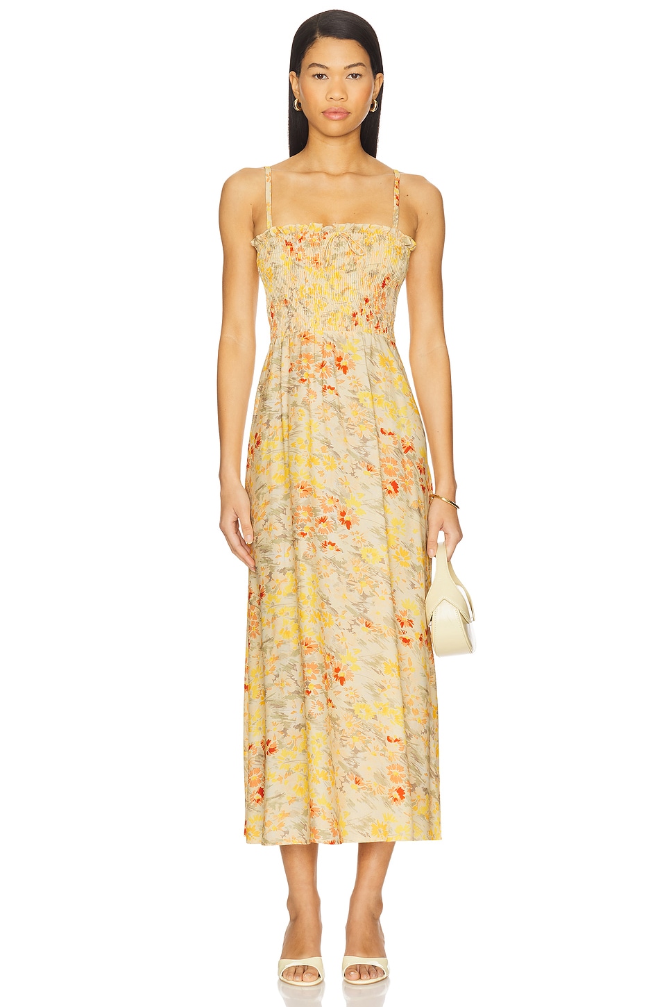 

Платье миди Sorana Faithfull The Brand, adeline floral yellow
