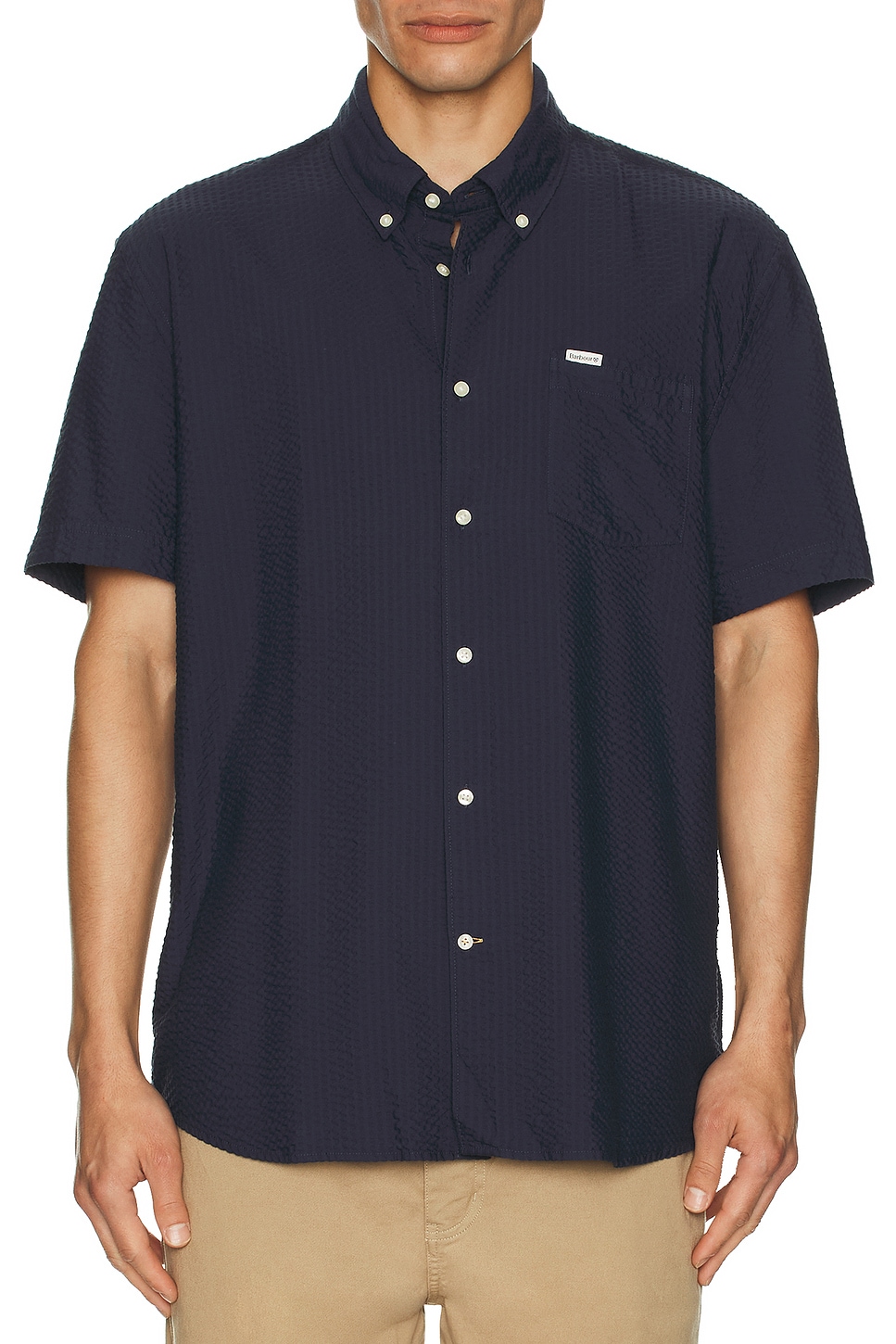 

Рубашка Longhall в технике сирсакер Barbour, Navy