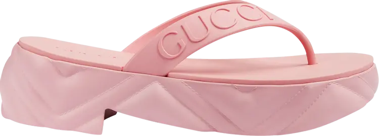 Кроссовки Gucci Wmns Thong Platform Sandal 'Pink', розовый