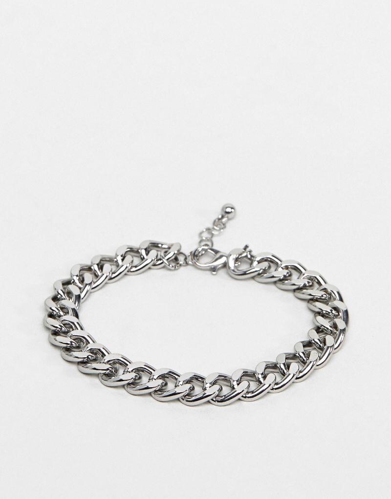 

Серебристый браслет-цепочка средней тяжести ASOS DESIGN