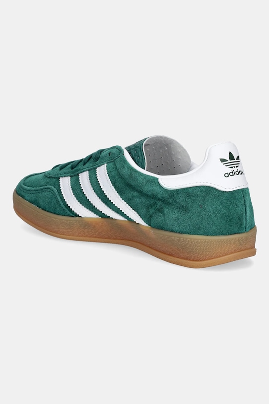 Детские замшевые кроссовки Gazelle Indoor Adidas Originals, зеленый — фото 3
