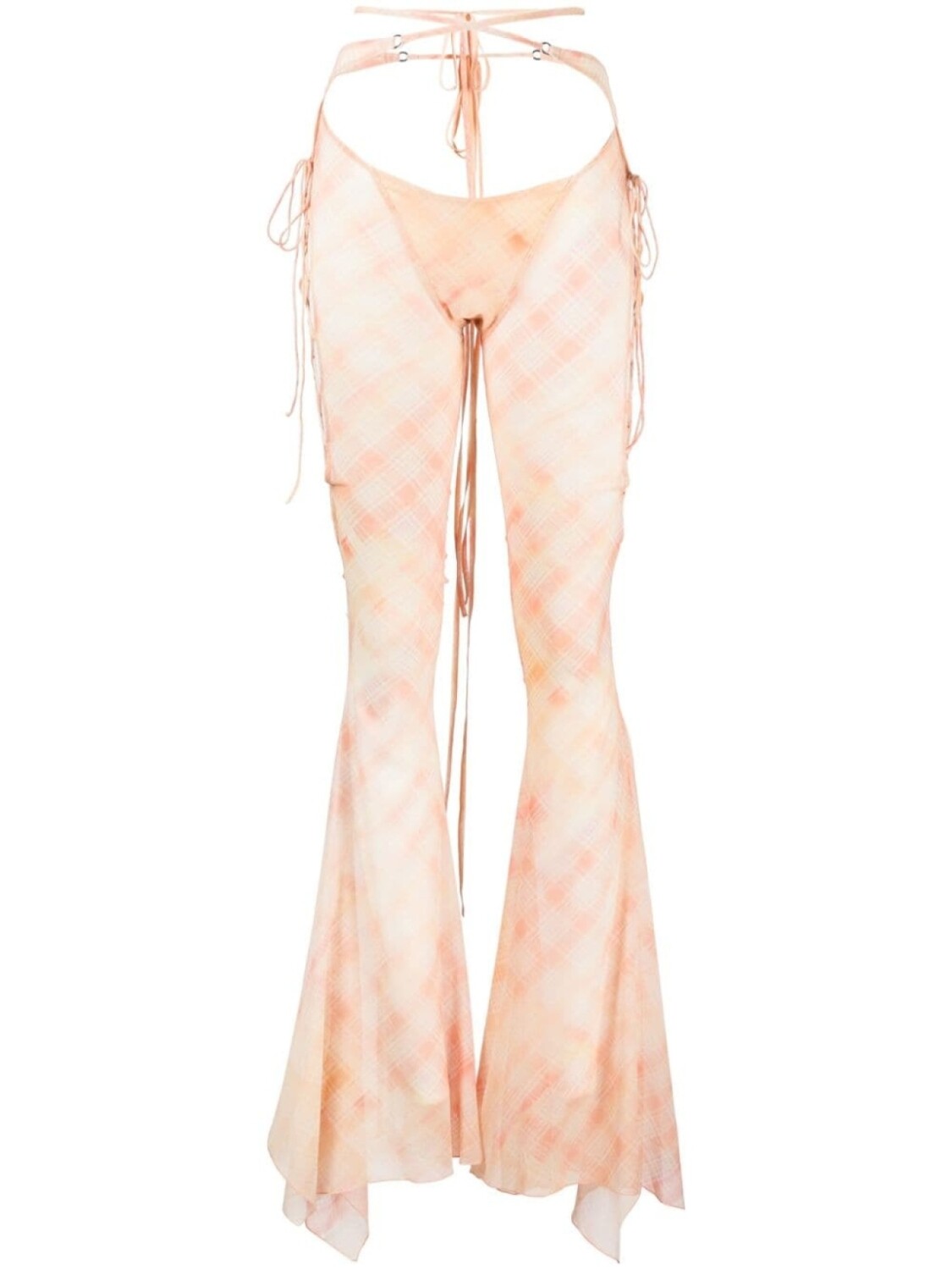 

Расклешенные брюки Glimmer в клетку KNWLS, оранжевый