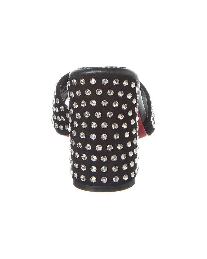 

Christian Louboutin Jane Strass 85 Замшевые мюли, черный