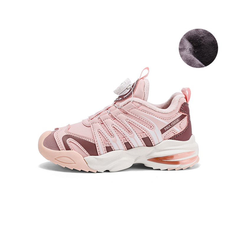 

Противоскользящие и износостойкие теплые детские кроссовки для бега PAUL FRANK, розовый