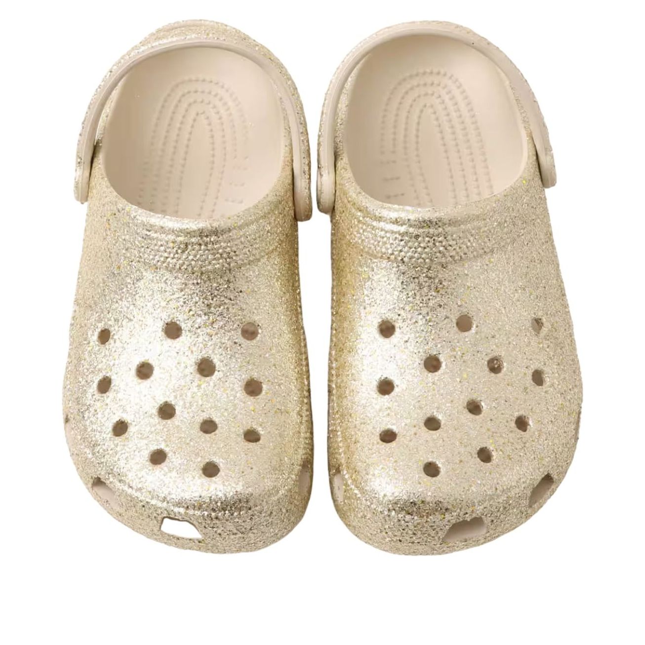 Классические массивные сабо Crocs с блестками, цвет «Песчаник» — фото 4