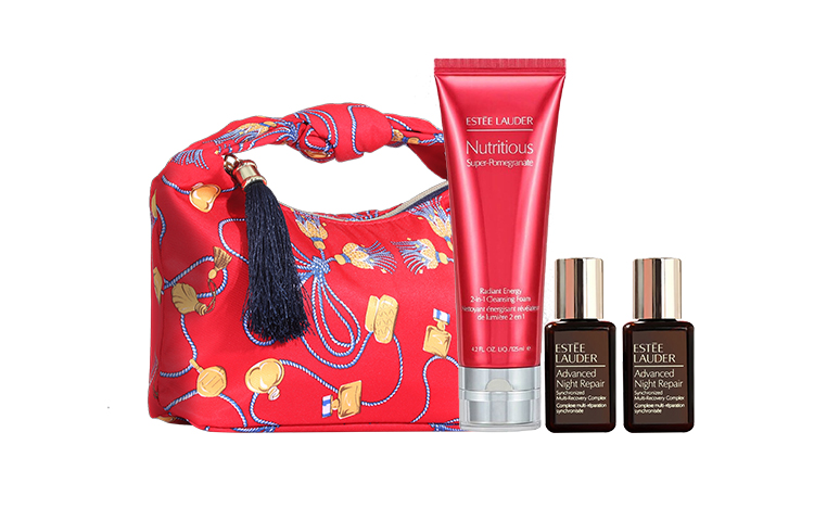 Чистящие средства унисекс Estee Lauder, cleansers (lotion 125ml+small коричневый bottle 15ml x 2+красный clutch) — фото 2