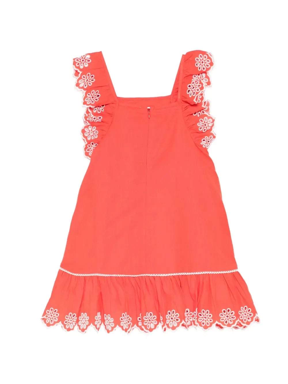 Платье с английской вышивкой Stella McCartney Kids, оранжевый — фото 2