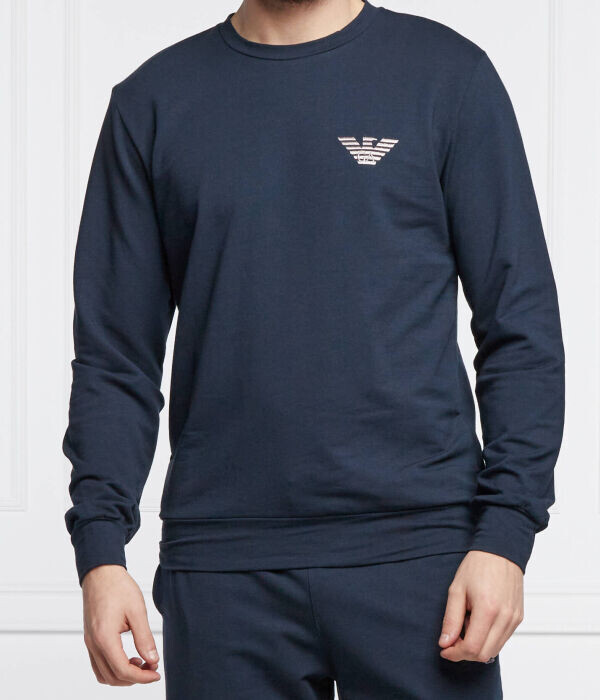 

Лонгслив Emporio Armani Regular Fit, синий