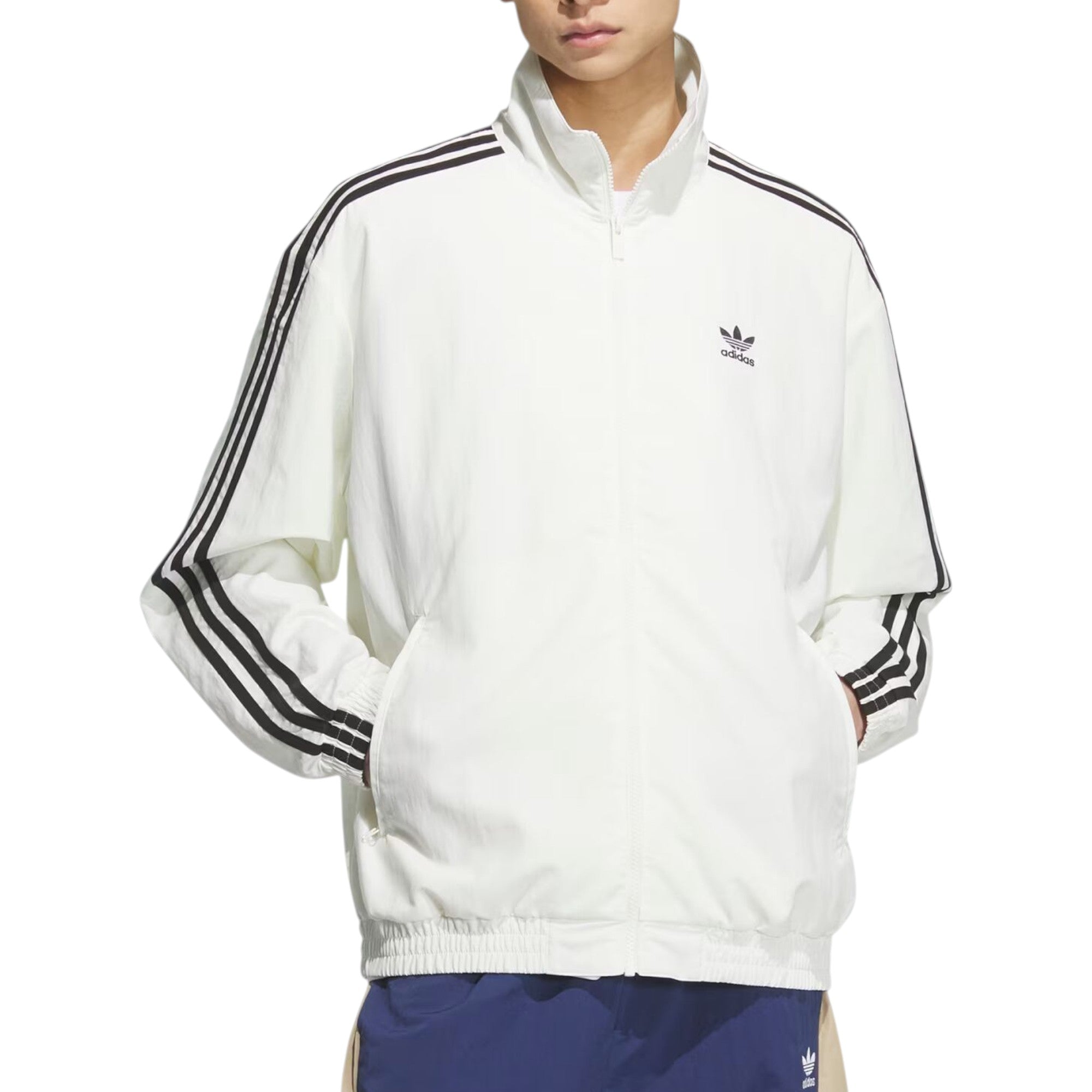 Спортивная куртка Adidas Firebird свободного кроя, цвет «Off White» — фото 2