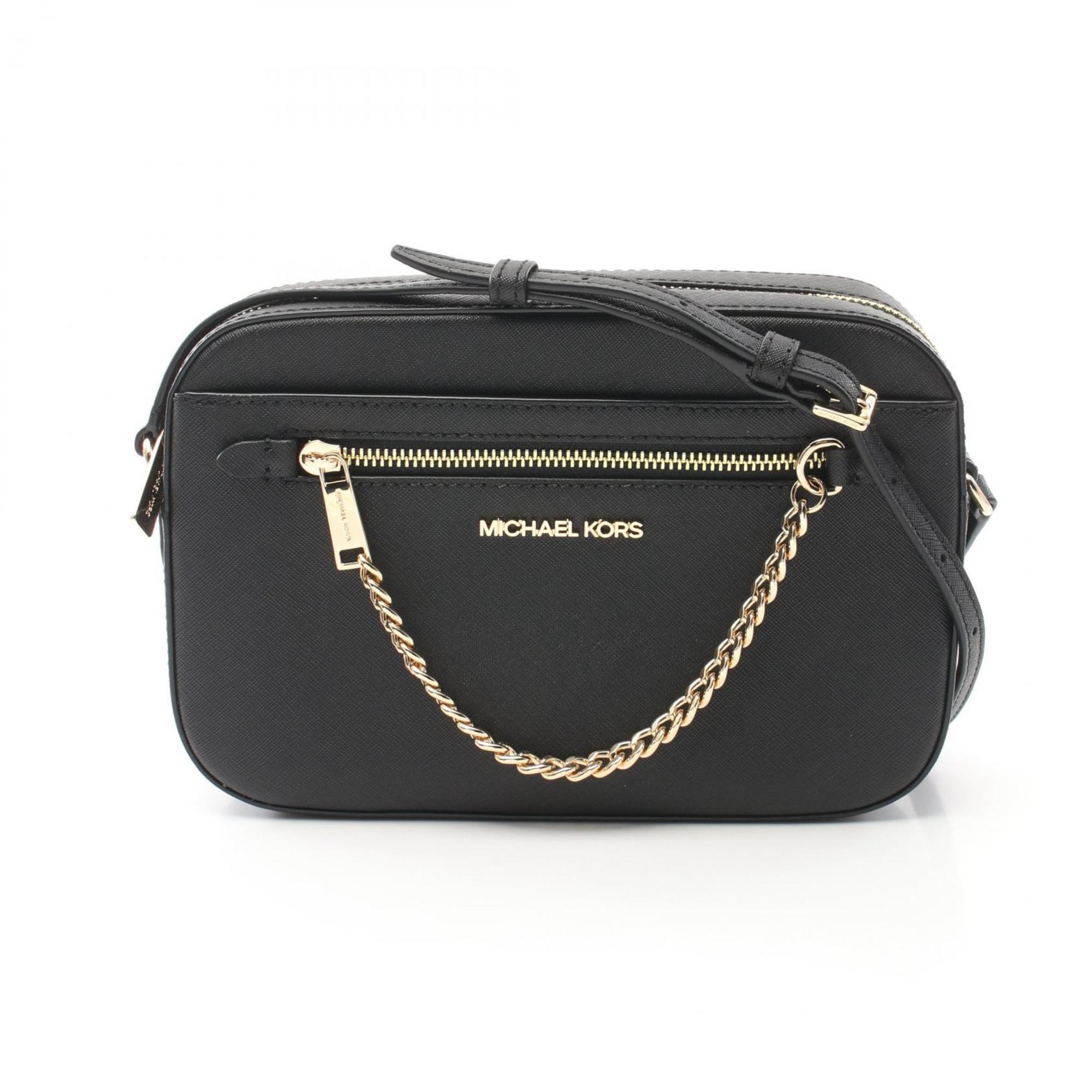 

Кожаная сумка через плечо Michael Kors Jet Set, черный