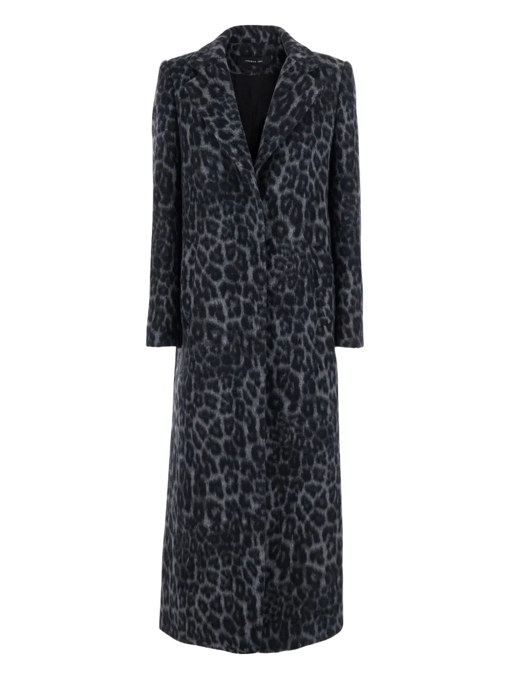 

Пальто с леопардовым принтом Federica Tosi, серый