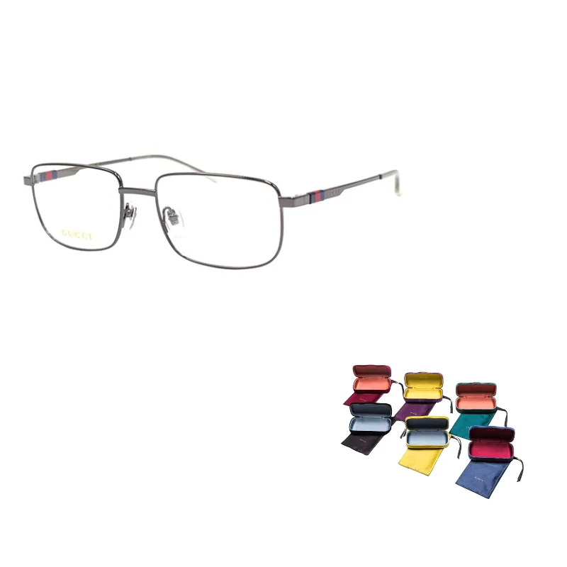 Очки в прямоугольной оправе GUCCI, Metal Gray
