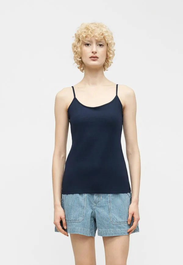 Комплект из 3 облегающих топов-майок. Gap, Navy/Black/White — фото 4