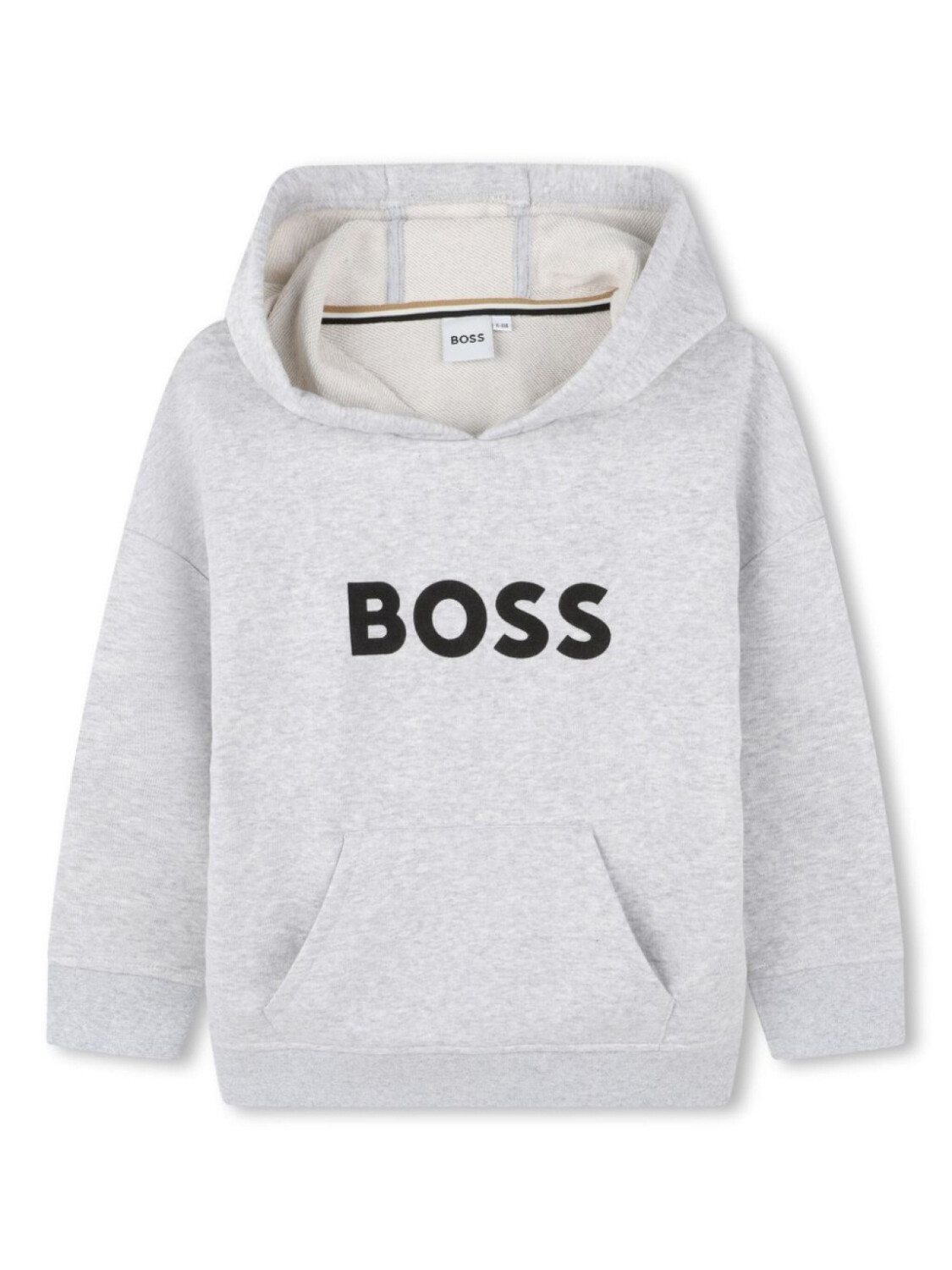 

BOSS Kidswear худи с логотипом, серый