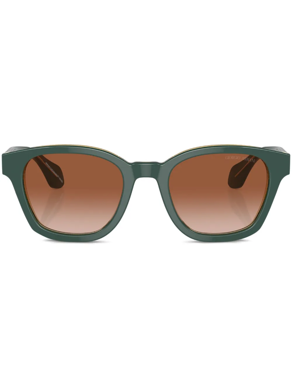 

Солнцезащитные очки в массивной оправе с логотипом Giorgio Armani, зеленый