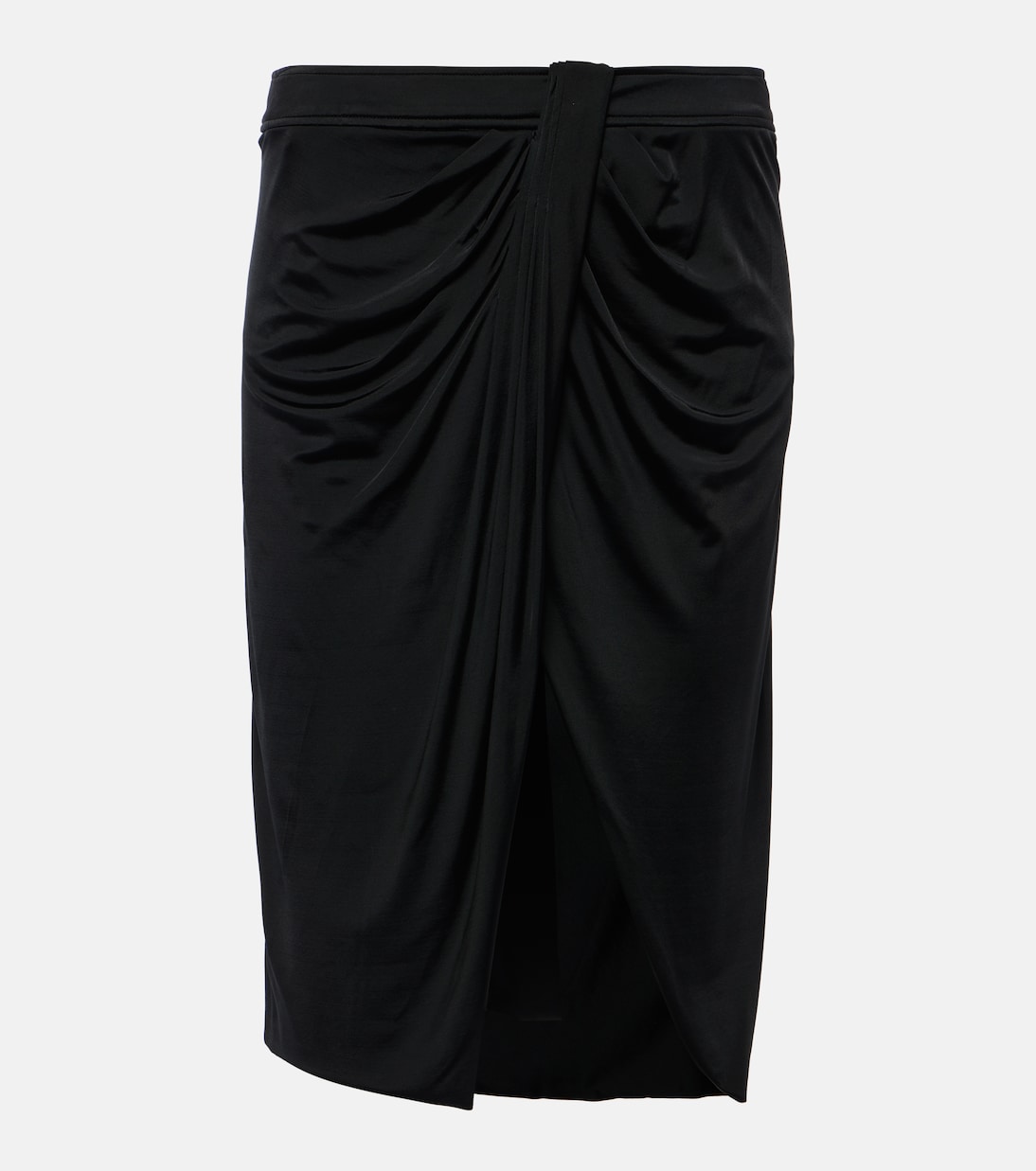 

Юбка миди из драпированного джерси Tom Ford, черный