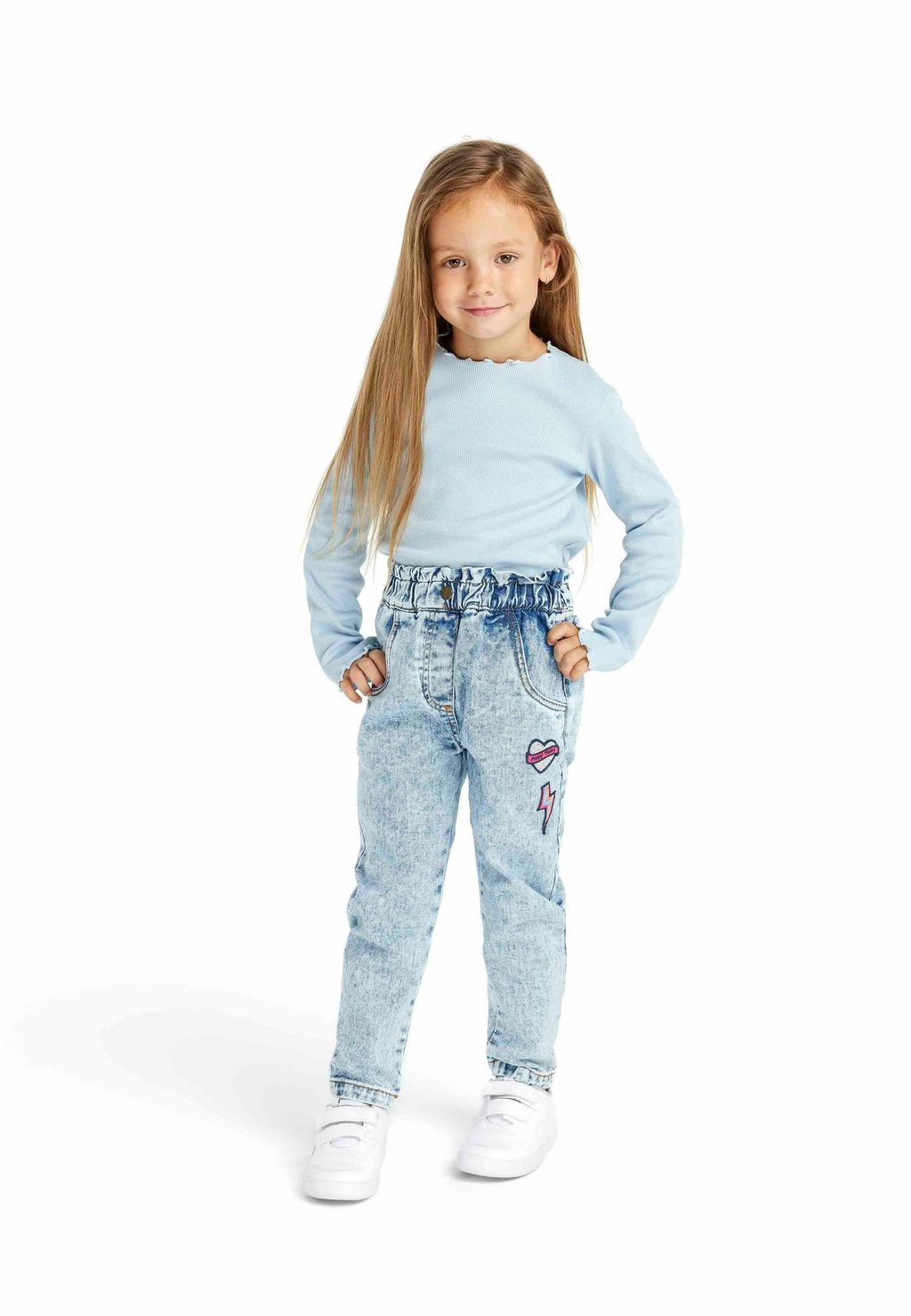 

Джинсы узкого кроя Paper Waist MINOTI, цвет blue denim