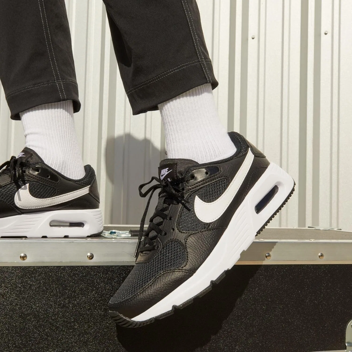 Детские гимнастические кроссовки Nike Air Max SC, Black / White — фото 3