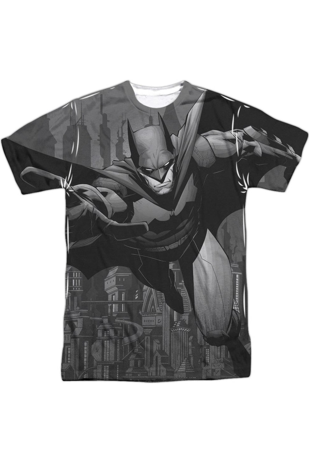 

Футболка Batman Grey Race с коротким рукавом для взрослых из полиэстера Gildan