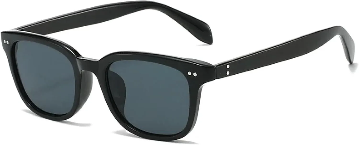 

Классические мужские солнцезащитные очки для женщин в стиле ретро с заклепками, черные, с защитой от УФ-излучения UV400, роскошные модные очки VVTWSSW, Black-black