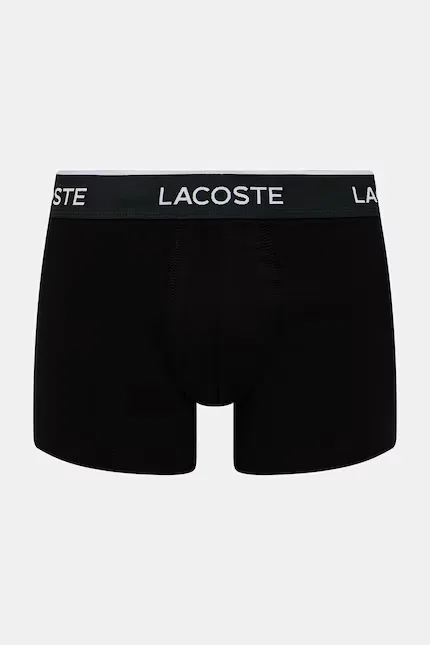 Боксеры хлопковые с эластаном 3 шт Lacoste, черный — фото 4