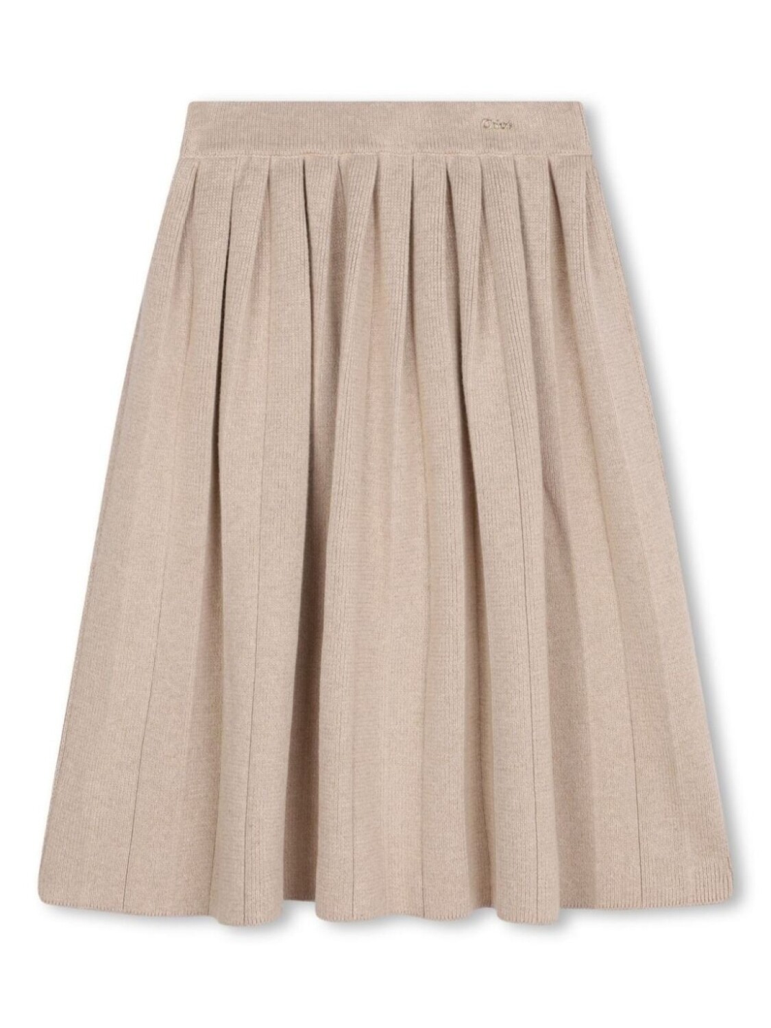 

Chloé Kids юбка из смеси шерсти и органического хлопка, нейтральный цвет