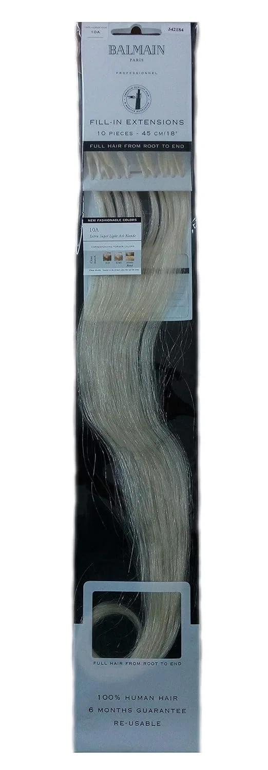 Наращивание волос Fill-In Human Hair Extensions 45 см (10 шт.) от Balmain Balmain